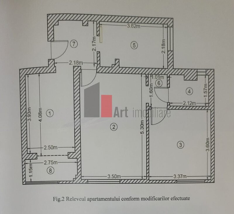 Titan, apartament 3 camere cu centrala